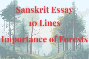 Sanskrit Essay on Importance of Forests